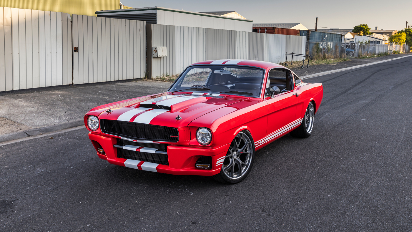 FRONT RIGHT RED VEHICLE WHITE STRIPES