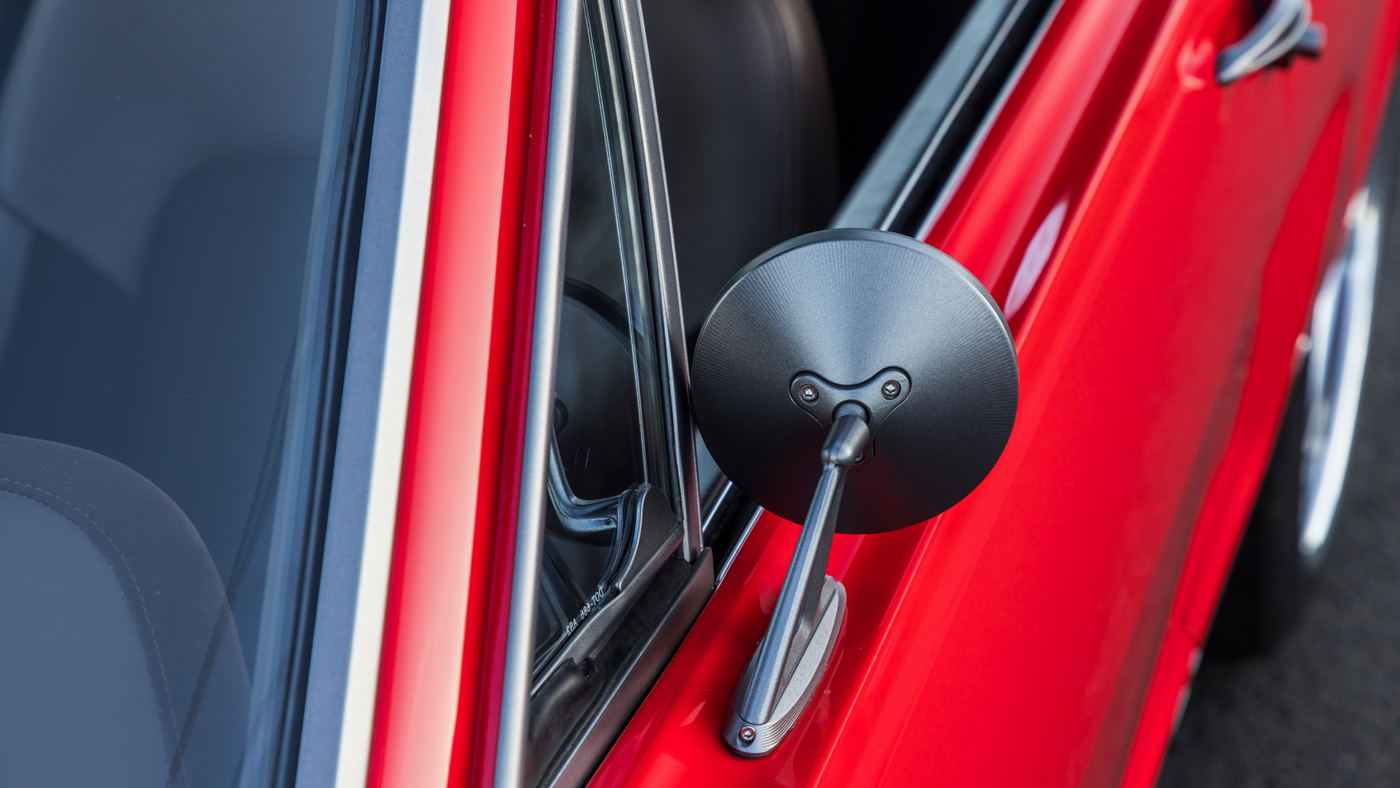 RED VEHICLE SIDE MIRROR