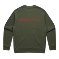 SESSANTA CREW GREEN JUMPER FRONT
